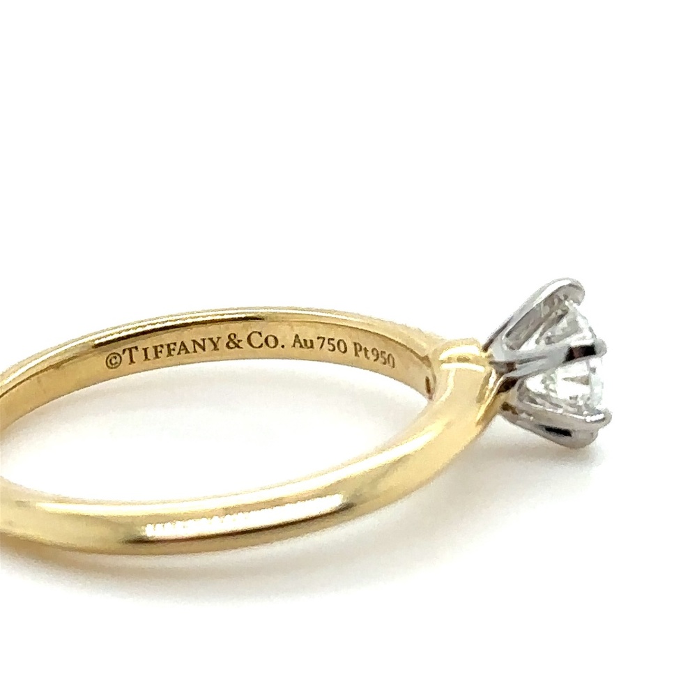 Tiffany & Co Yellow Gold .5ct Diamond Ring - Picture 10 of 15